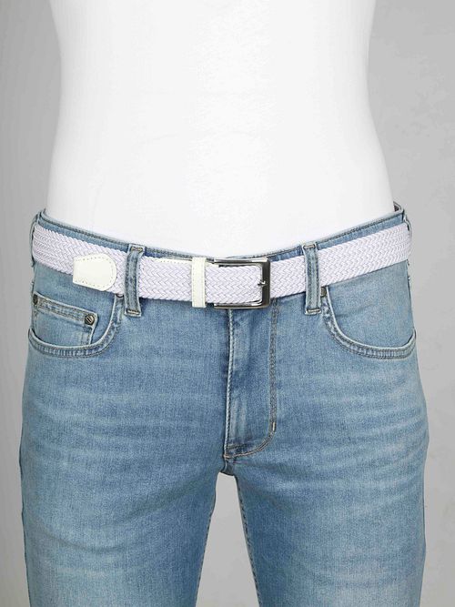Suitable Geweven Riem Wit Model / Voorkant