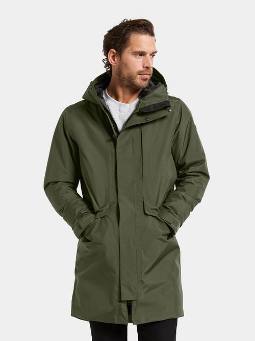 Parka Didriksons Kenny w kolorze zielonym Model / Voorkant