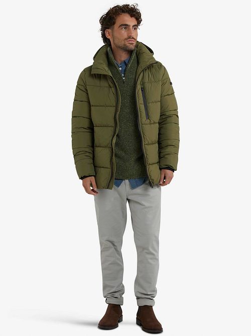 Kurtka McGregor Hooded Puffer w kolorze zielonym Model / Voorkant