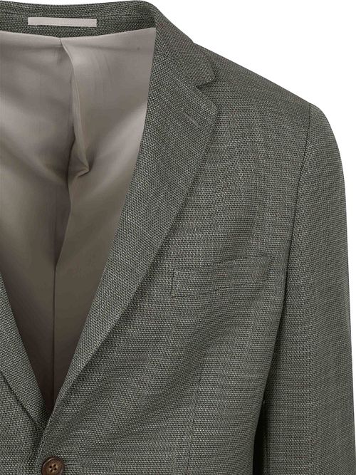 Marynarka Suitable z tkaniny strukturalnej, na podszewce, w kolorze zielonym Product / Detail