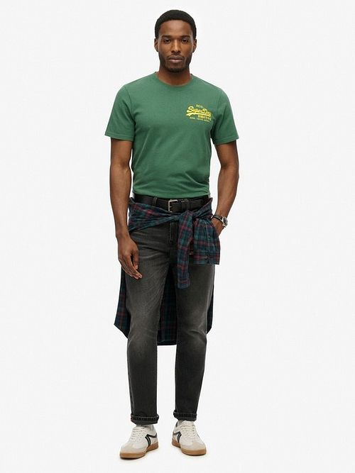 Superdry T-Shirt Relaxed zielony Model / Voorkant