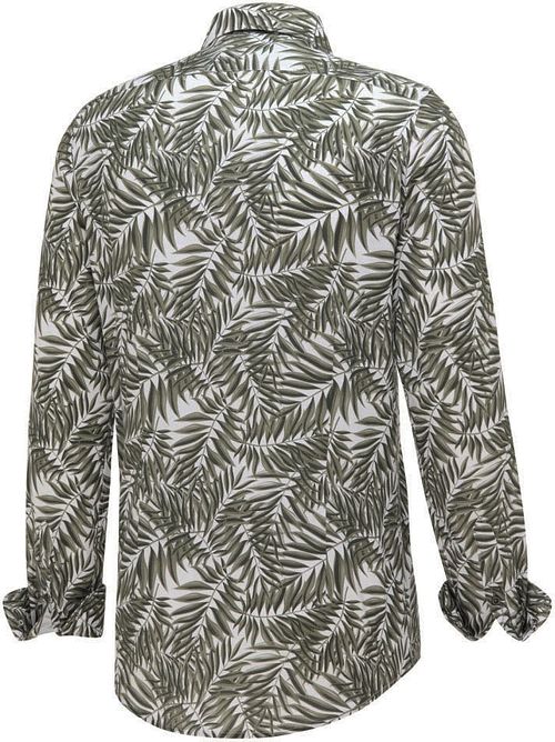 Blue Industry Chemise Feuilles Vert Foncé Product / Achterkant
