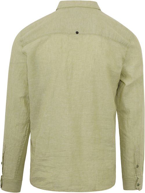 Camicia in lino No Excess verde Product / Achterkant