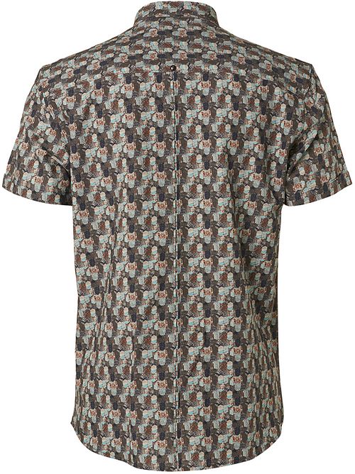 Camisa de manga corta No Excess con estampado en verde Product / Achterkant