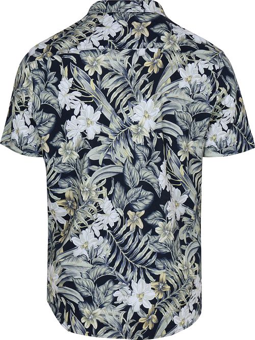 Desoto Short Sleeve Shirt Festival Navy Green Product / Achterkant