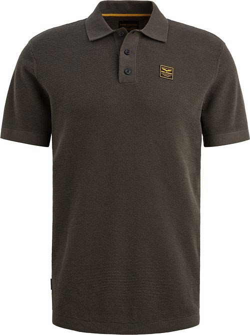 Koszulka polo PME Legend z dzianiny o strukturalnym splocie w kolorze zielonym Product