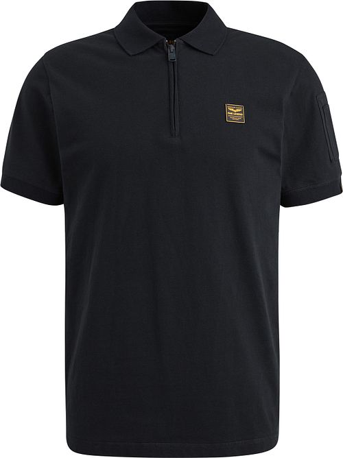 PME Legend Halb-Zip Poloshirt Piqué Interlock Marineblå Product