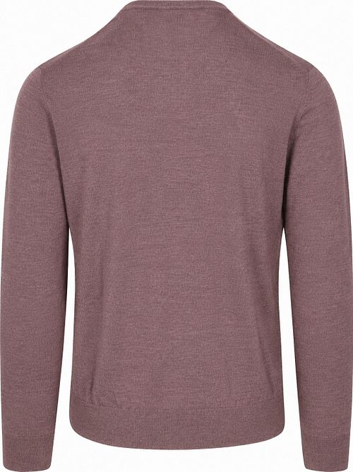 Profuomo Pullover Merinowolle Aubergine