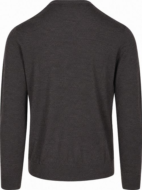 Profuomo Pullover Merinowolle Dunkelbraun