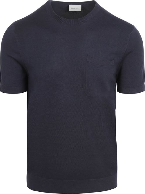 Suitable T-Shirt in maglia con taschino, Compact Navy Product
