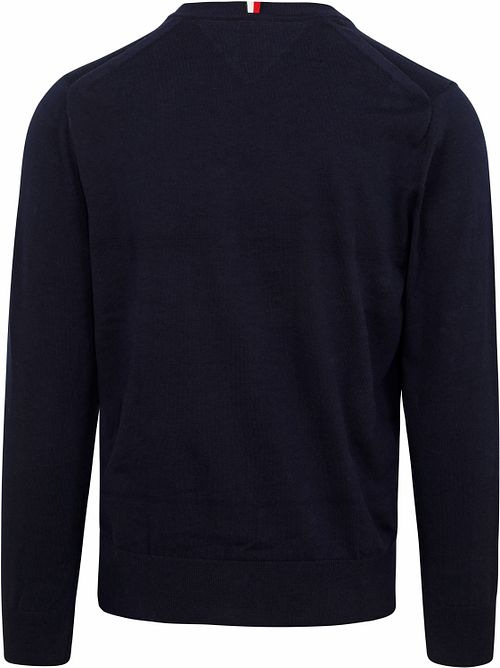 Tommy Hilfiger Pullover V-Hals Navy Product / Achterkant