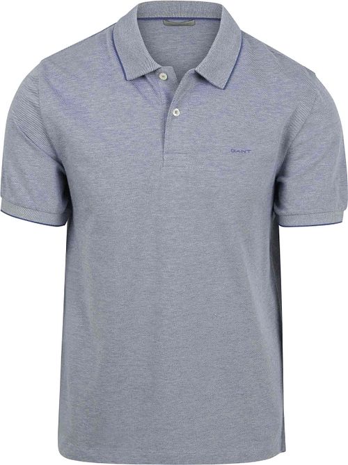 Gant 2Tone Piqué Poloshirt Blauw Product