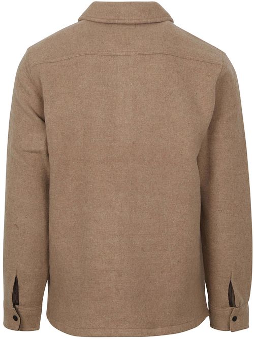 Overshirt Suitable z domieszką wełny w kolorze beżowym Product / Achterkant