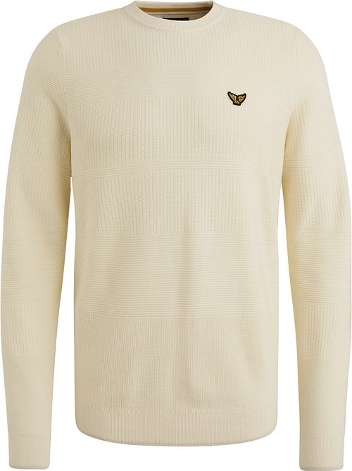 PME Legend Struktur Pullover Melange Ecru Product