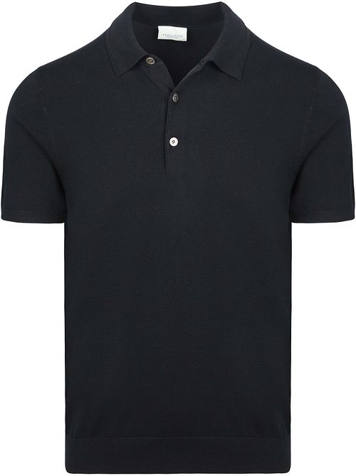 Profuomo Knitted Polo Shirt Navy