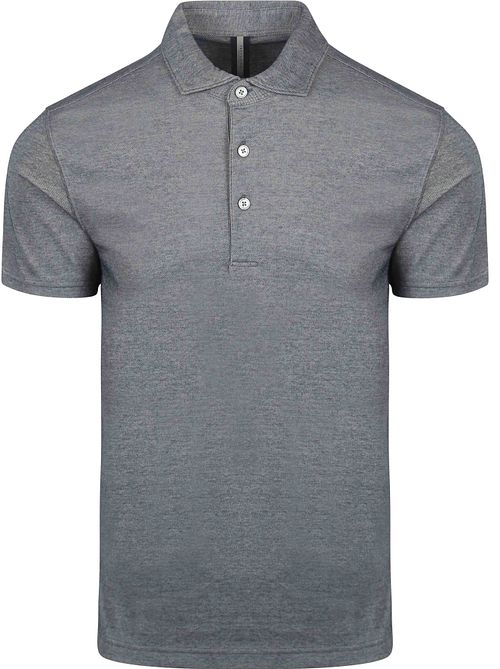 Profuomo Poloshirt Luxury Strikket Melange Blå Product
