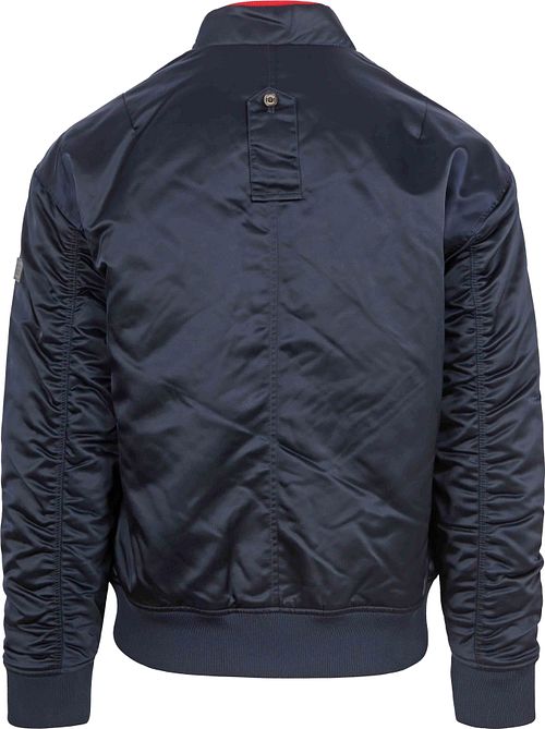 Scotch and Soda Satin Bomberjakke i Marineblå Product / Achterkant