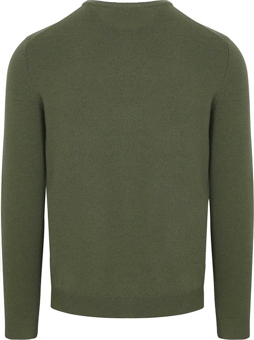 Steppin' Out Maglione in lana merino verde Product / Achterkant