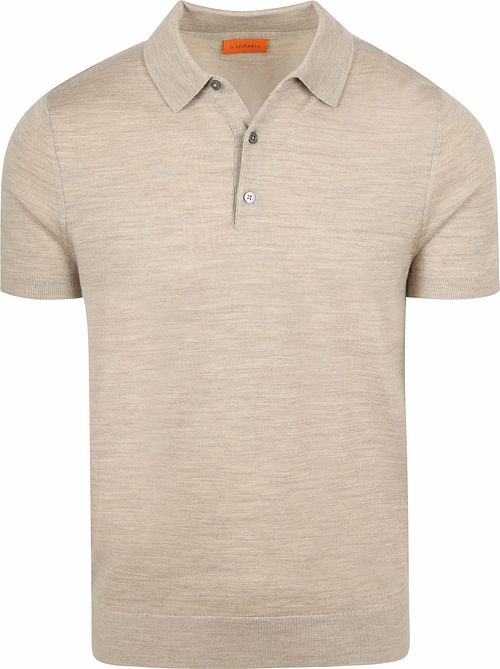 Suitable Polo Beige Merinoull
