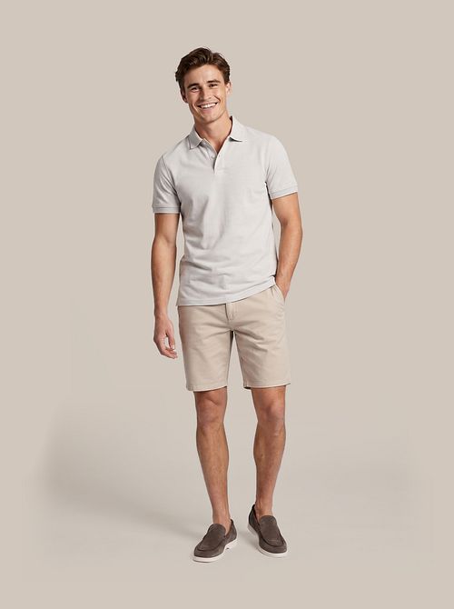 Suitable Polo MEL Piqué Sable Model / Voorkant