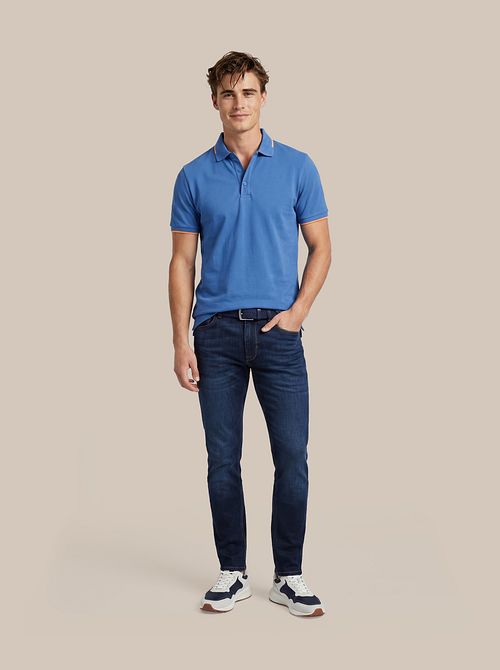Suitable Fluo B Polo Blå Model / Voorkant