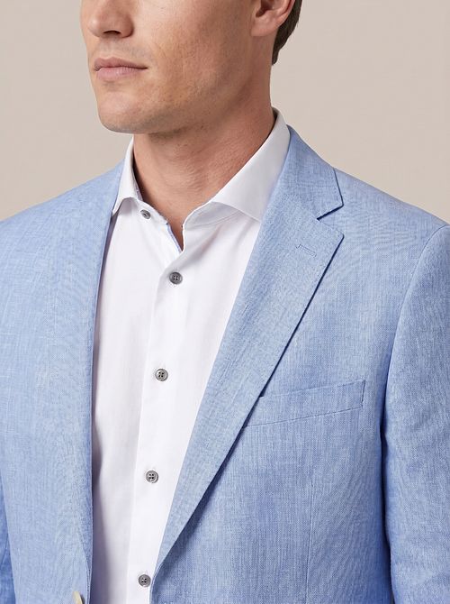 Suitable Blazer Lino Panama Azzurro Model / Detail