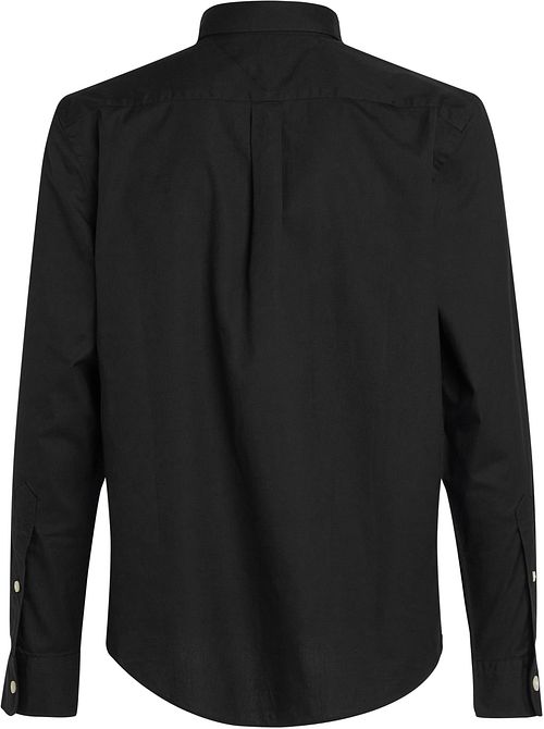 Camisa Tommy Hilfiger de popelina Flex negra Product / Achterkant