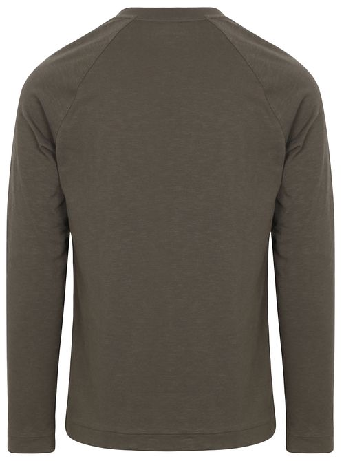 Marc O'Polo Longsleeve T-Shirt Copley Bruin Product / Achterkant