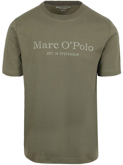 Marc O'Polo T-Shirt Logo Donkergroen Product