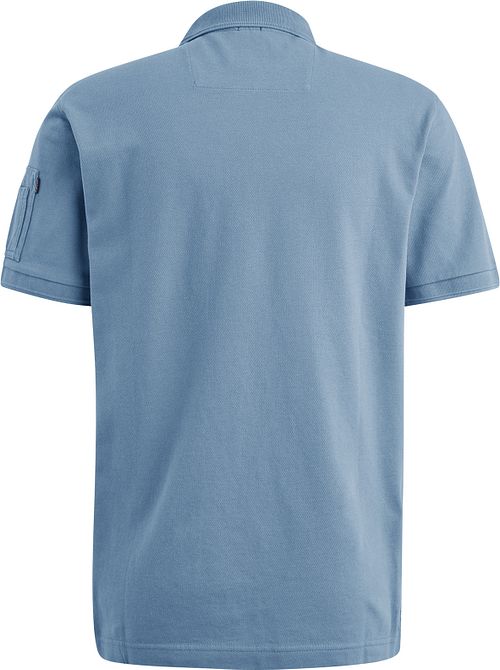 PME Legend Poloshirt Trackway Blauw Product / Achterkant
