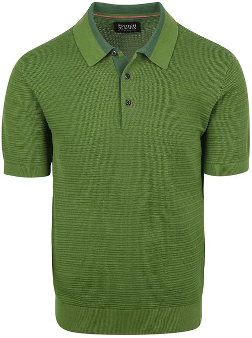 Polo en maille Scotch & Soda Structure Vert Product