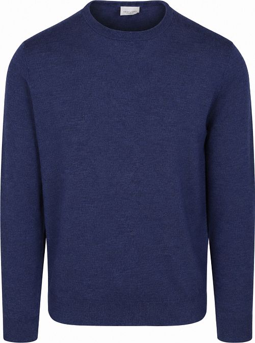 Profuomo Pullover Merino Wool Royal Blue