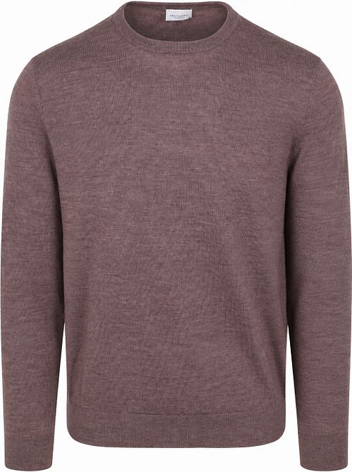 Profuomo Pullover Merino Wool Aubergine