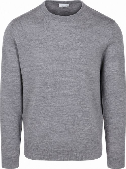 Profuomo Pullover Merinowolle Grau