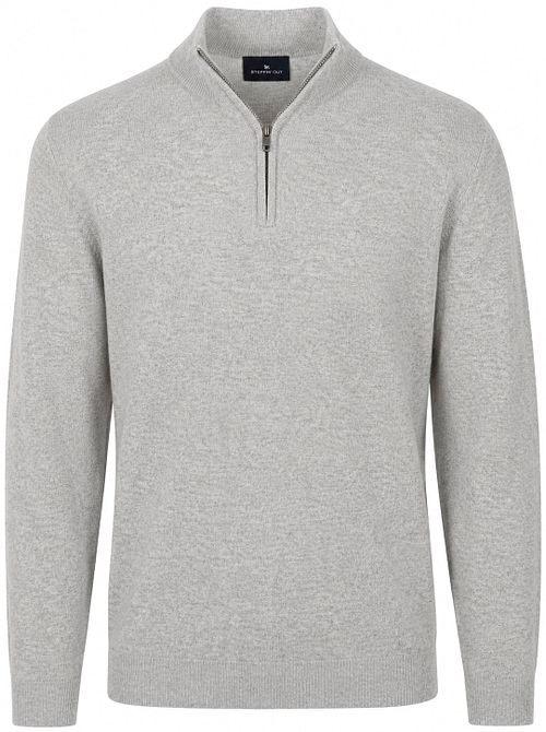 Steppin' Out Half Zip-tröja Merinoull Ljusgrå