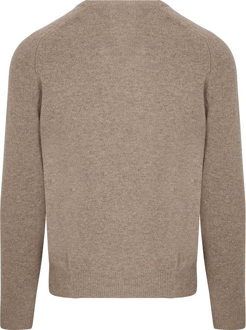 Steppin' Out Pullover V-Ausschnitt Lammwolle Sand Product / Achterkant