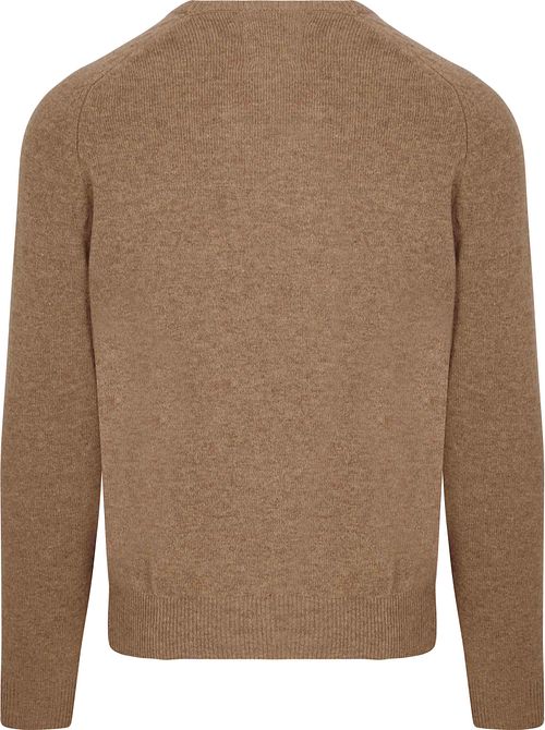 Steppin' Out Pullover V-Ausschnitt Lammwolle Camel Product / Achterkant