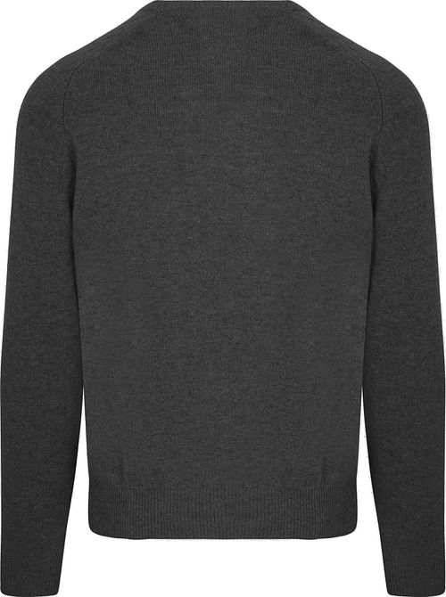 Steppin' Out sweter z dekoltem w serek, wełna jagnięca, antracytowy Product / Achterkant