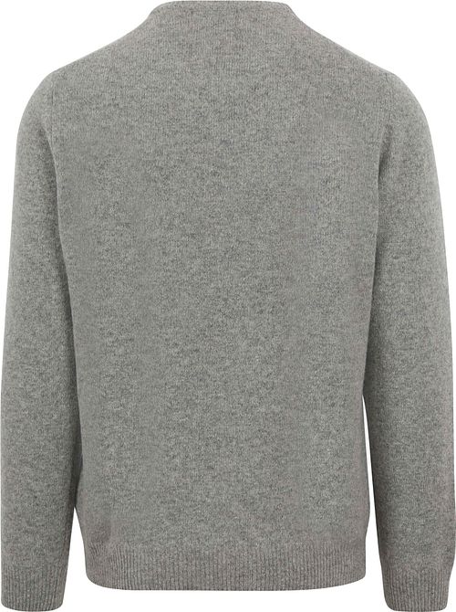 Suitable Lamswol Trui O-Hals Grijs Product / Achterkant