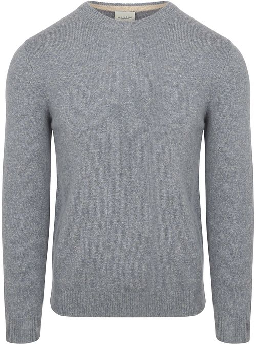 Sweter Profuomo z mieszanki wełny w kolorze niebieskim Product