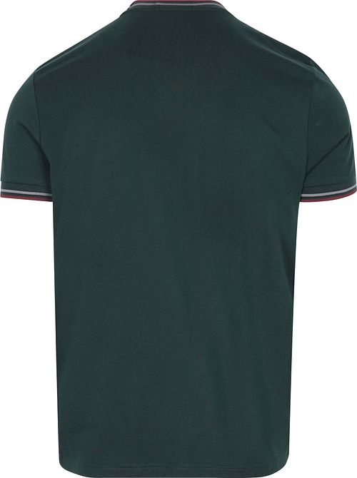 T-shirt Fred Perry Twin Tipped 85A w kolorze ciemnozielonym Product / Achterkant