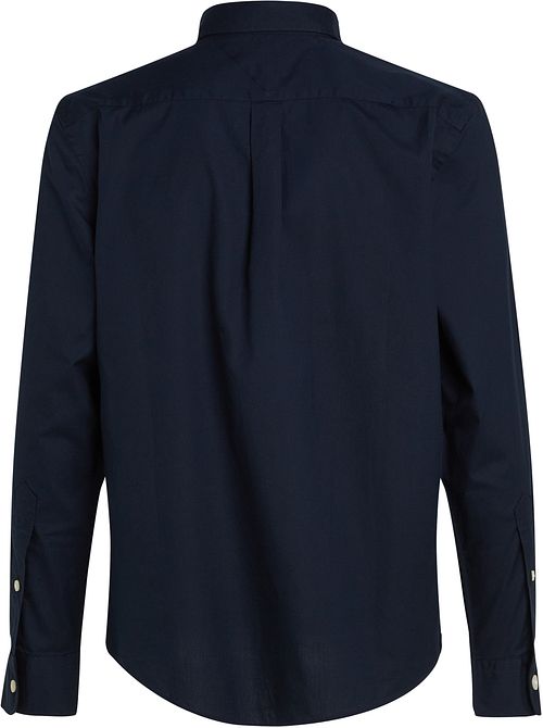 Tommy Hilfiger Poplin Shirt Flex Navy Product / Achterkant