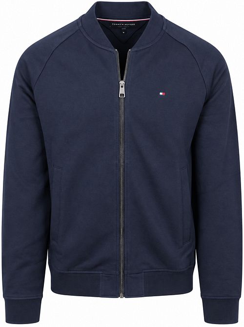 Tommy Hilfiger Strickjacke Zip Intechno Navy