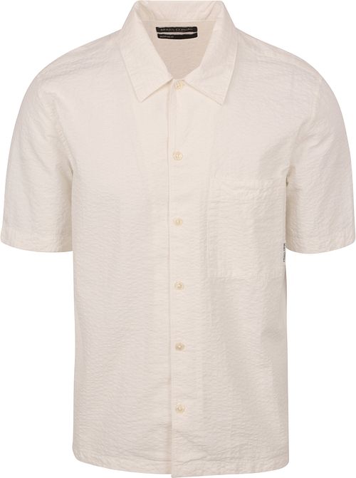 Marc O'Polo Chemise Manches Courtes Seersucker Blanc Cassé Product