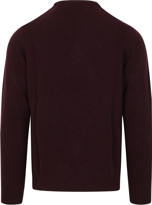 Passer Perfect - Bordeaux Rundhals-pullover aus Wolle Product / Achterkant
