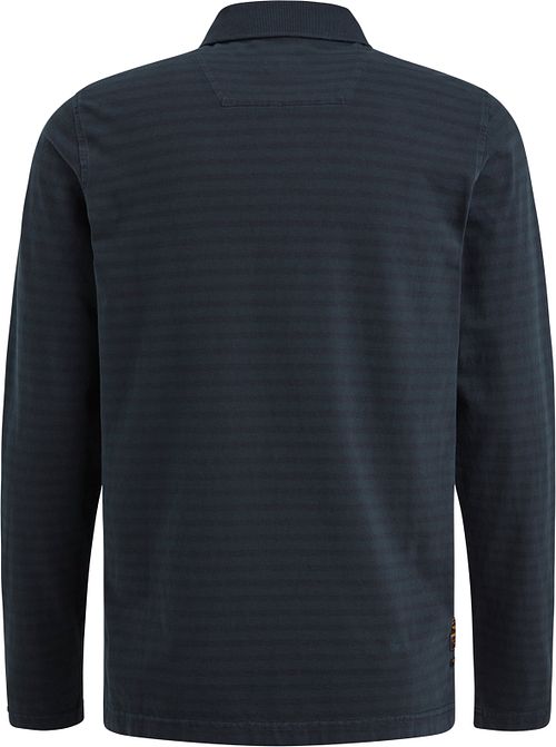PME Legend Langærmet Poloshirt Stribet Navy Product / Achterkant