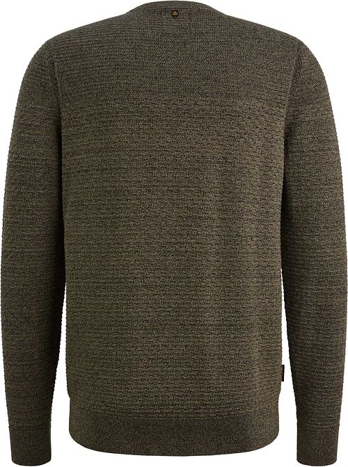 PME Legend Mouliné Structure Trui Dusky Groen Product / Achterkant