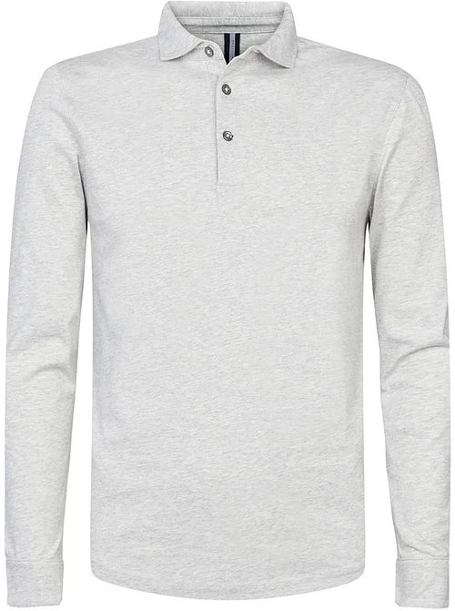 Profuomo Longsleeve Polo Grijs Melange Product