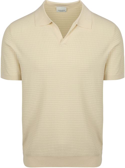 Profuomo Polo Shirt Riva Structure Ecru Product
