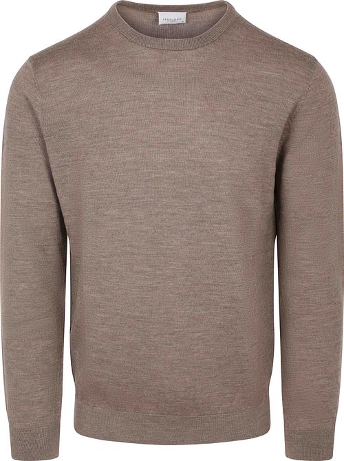 Profuomo Pullover Merinowolle Braun